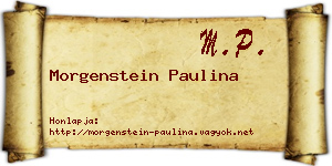 Morgenstein Paulina névjegykártya